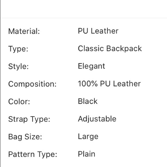 Vintage Style Vegan Leather Backpack - Picture 7 of 7